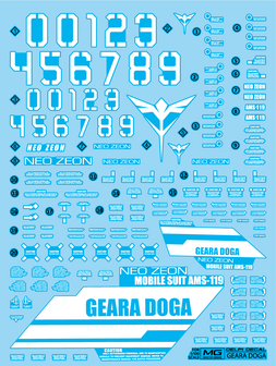 Delpi-Decal MG Geara Doga Lichtgevend
