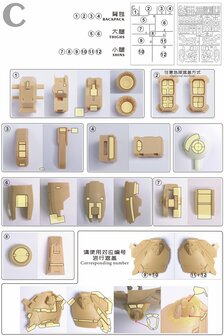 Cantonese-C Precut Tape voor Fortune Meow MG Zaku III