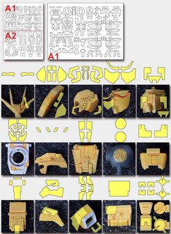 Cantonese-C Precut Tape voor MG THE-51 RX-93 NU