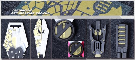 Cantonese-C Precut Tape voor Bandai PG Unicorn Shield