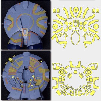 Cantonese-C Precut Tape voor Bandai MG Providence Shell
