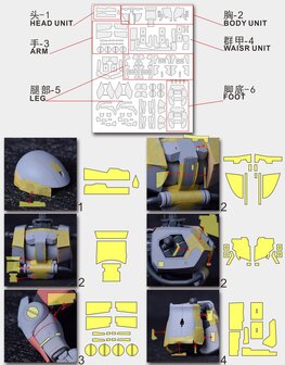 Cantonese-C Precut Tape voor AnchoreT-YJL MG Zaku II
