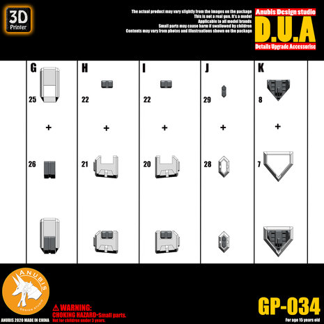 Anubis GP034 HG Barbatos ASW-G-08 Detail Set