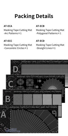 DSPIAE Masking Tape Snij Mat AT-ECA (Boogpatronen)