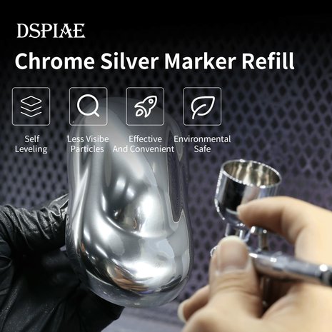 DSPIAE Chrome Silver Refill Voor Markers CR-10 10ml