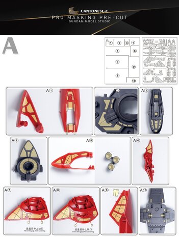 Cantonese-C Precut Tape voor Bandai HG Nightingale