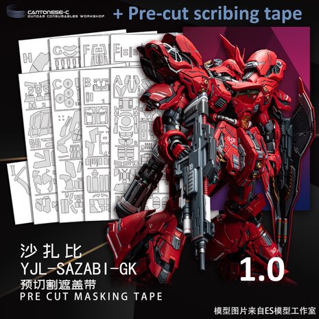 Cantonese-C Precut Tape voor AnchoreT-YJL MG Sazabi 1.0