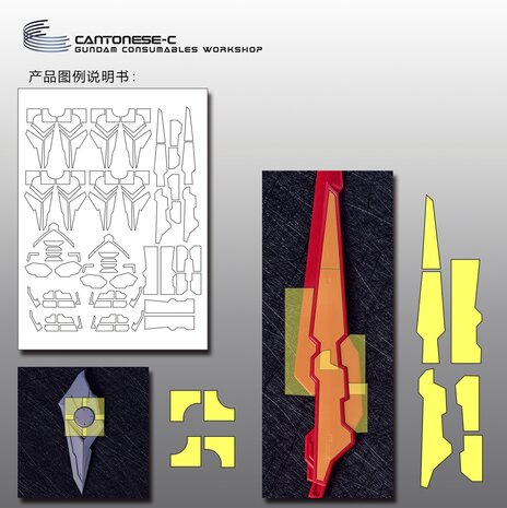 Cantonese-C Precut Tape voor AnchoreT-YJL MG Amazing exia