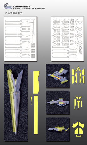 Cantonese-C Precut Tape voor AnchoreT-YJL MG Amazing exia