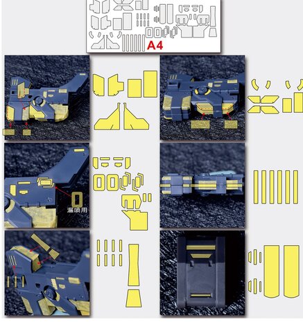 Cantonese-C Precut Tape voor AnchoreT-YJL MG Trident Weapon