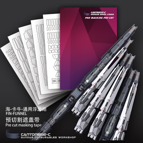 Cantonese-C Precut Tape voor AnchoreT-YJL Hi-Nu & Nu Fin-Funnel Set