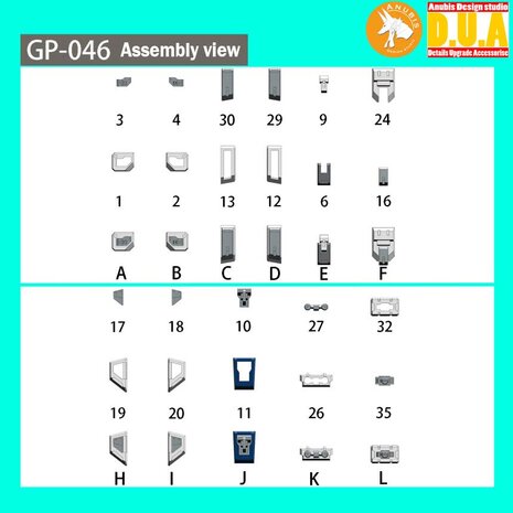 Anubis GP046 HG GAT-02L2 Dagger L Detail Set