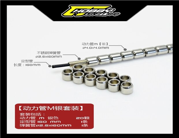 Power Tube Medium NON-Etched Staal