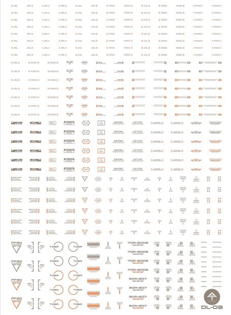 Anchoret YJL General Decal DL-03 Oranje + Grijs