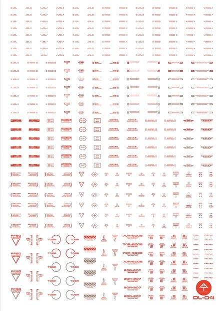 Anchoret YJL General Decal DL-04 Rood + Grijs