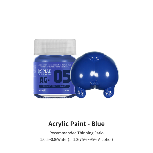 DSPIAE Acrylic Model Paints 10ml Blauw AG-05