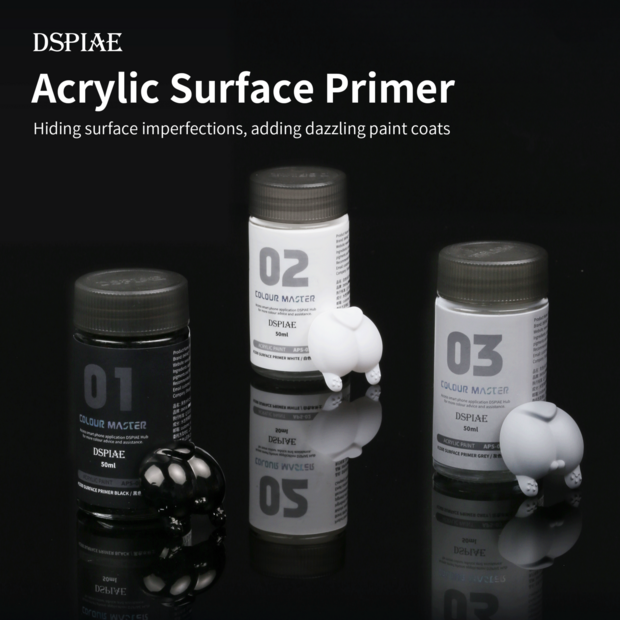DSPIAE Acrylic Surface Primer Gloss Black 50ml APS-01