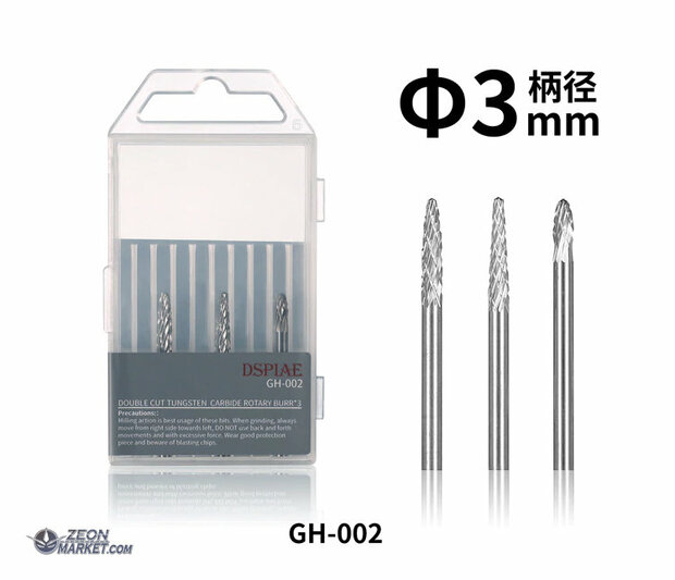 DSPIAE GH Series Grinding Bit set GH-002 3pcs