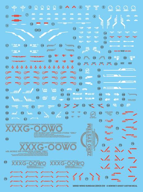 G-REWORK MGSD Wing Gundam Zero EW Decals
