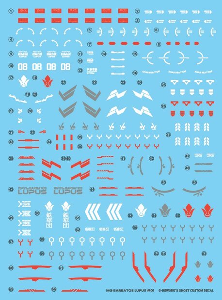 G-REWORK MG ASW-G-08 Gundam Barbatos Lupus Decals