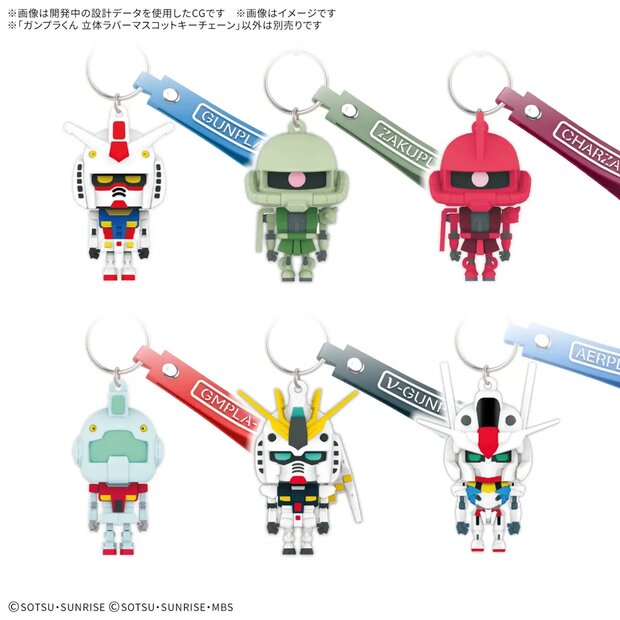 Gunpla-Kun 3D Rubber Mascot Sleutelhanger